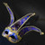 Venetian Jester Party Mask Music Notes Blue Gold M33188