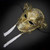 Luxurious Venetian Jester Mask Gold White Tassel