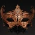 Rose Gold Venetian Masquerade Mask for Women – Filigree Metal Mask