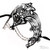Luxury Metal Masquerade Mask – Venetian Filigree Mask with Chains Halloween Gala