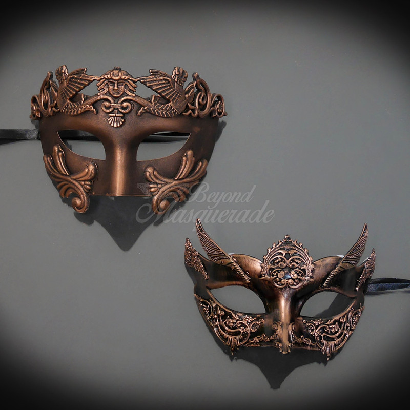 Couple's masquerade masks, elegant masquerade masks for men and women.