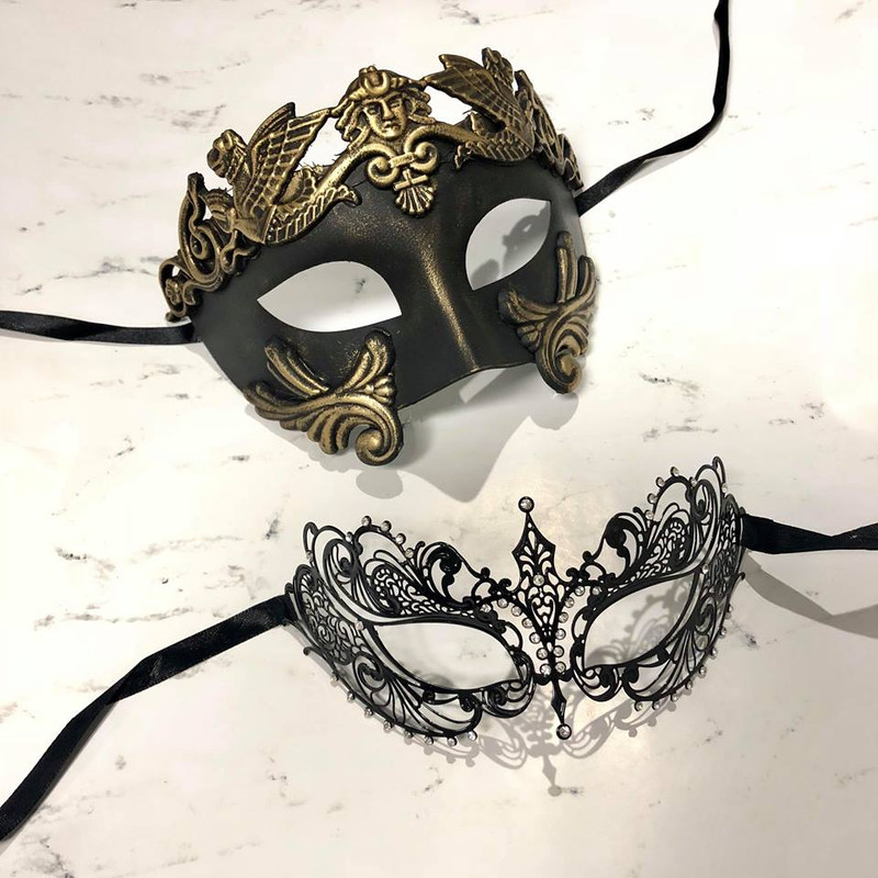 couple's masquerade masks, masquerade ball masks, party masks