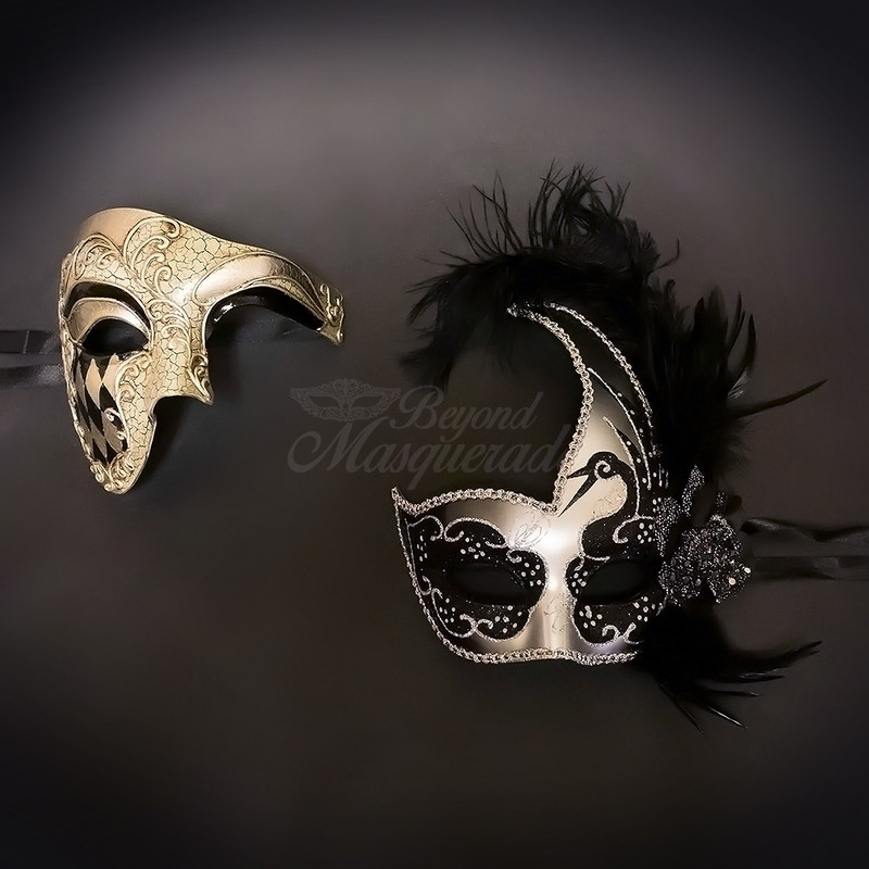 Couple's masquerade masks for men and women masquerade ball masks