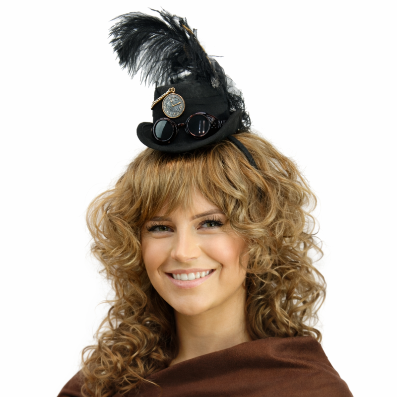 Steampunk Mini Top Hat Fascinator | Victorian Gothic Headpiece
