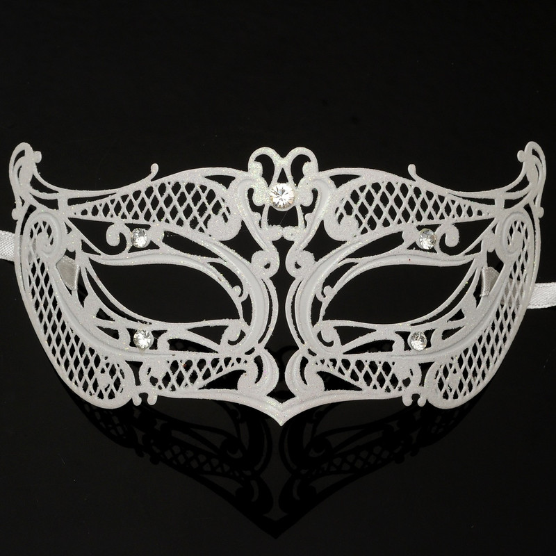 White men’s masquerade mask, masquerade mask for men for masquerade ball