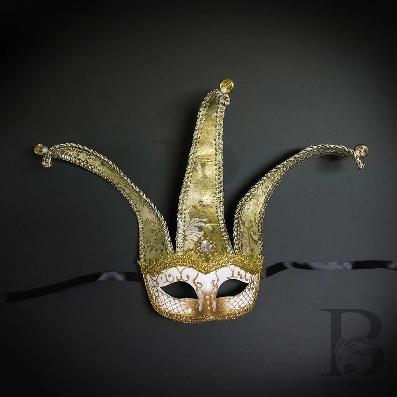 Jester Masquerade Mask, Venetian Masquerade Ball Mask