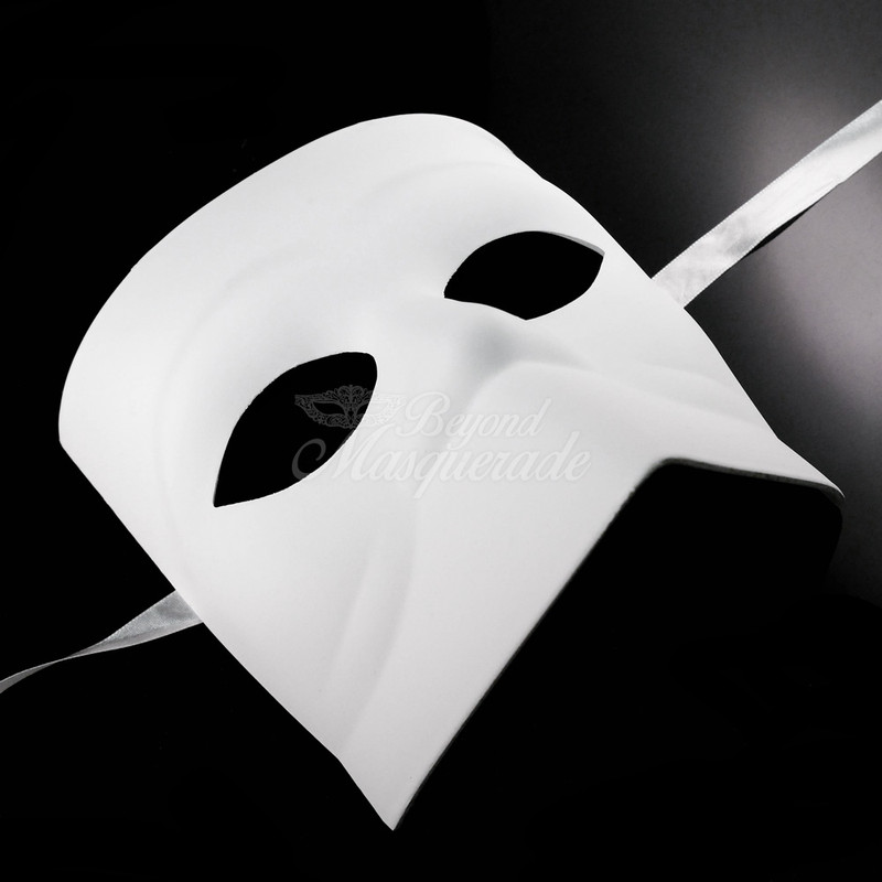 bauta mask, squared mask, blank white mask, masque, unpainted white mask, DIY mask, DIY masquerade mask, white mask, unpainted, Christian Grey mask, white masque, half face mask, white masquerade mask, men's masquerade mask, unisex mask, phantom masquerade mask, phantom mask, white phantom mask, phantom of the opera mask