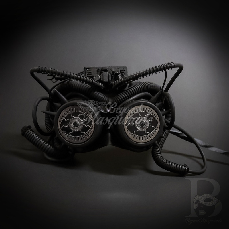 Black steampunk goggles masquerade mask, steampunk mask steampunk, masquerade masks