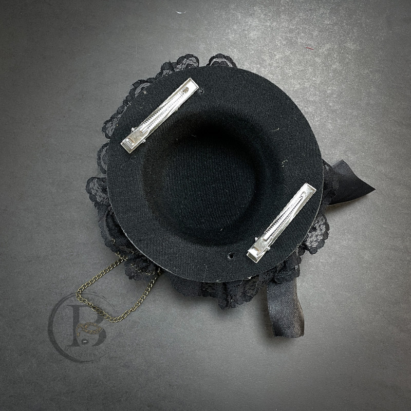 NEW Steampunk Mini Top Hat Cosplay Clip On with Roses US