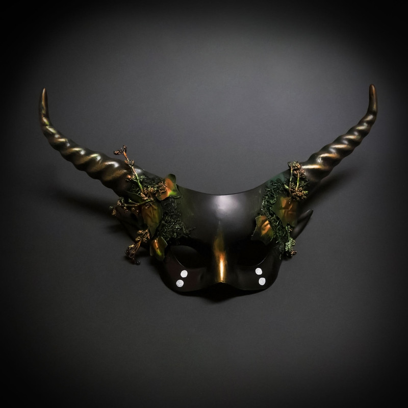 deer mask, ram mask, sheep mask, animal mask, whimsical mask