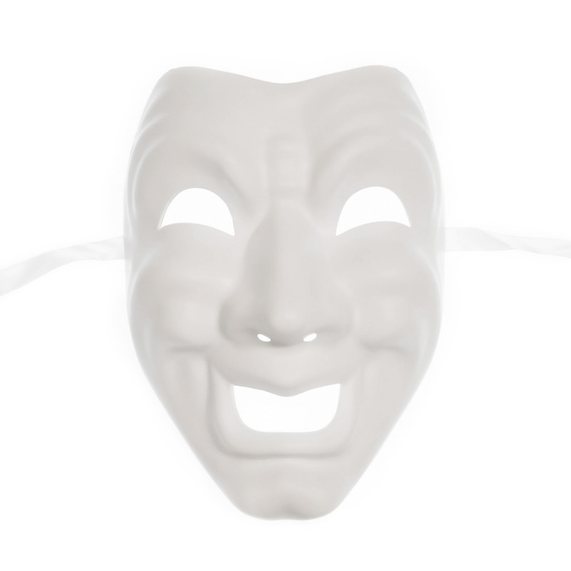 white masquerade mask diy comedy theater mask
