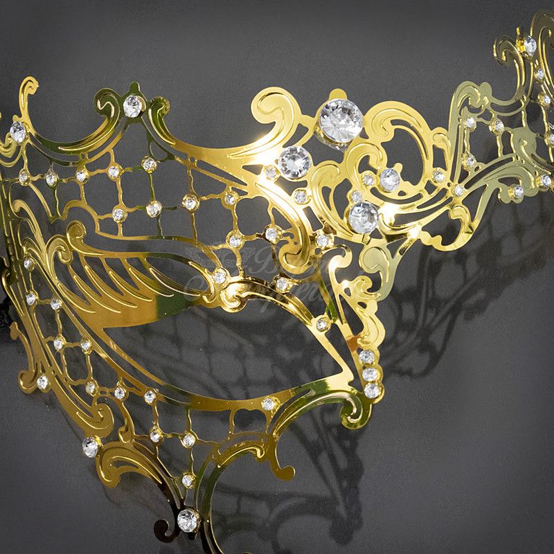 SEC+ 　Masquerade ドロリス 　箔押し Elegant Masquerade Masks for Women Party Masks | USA FREE SHIP