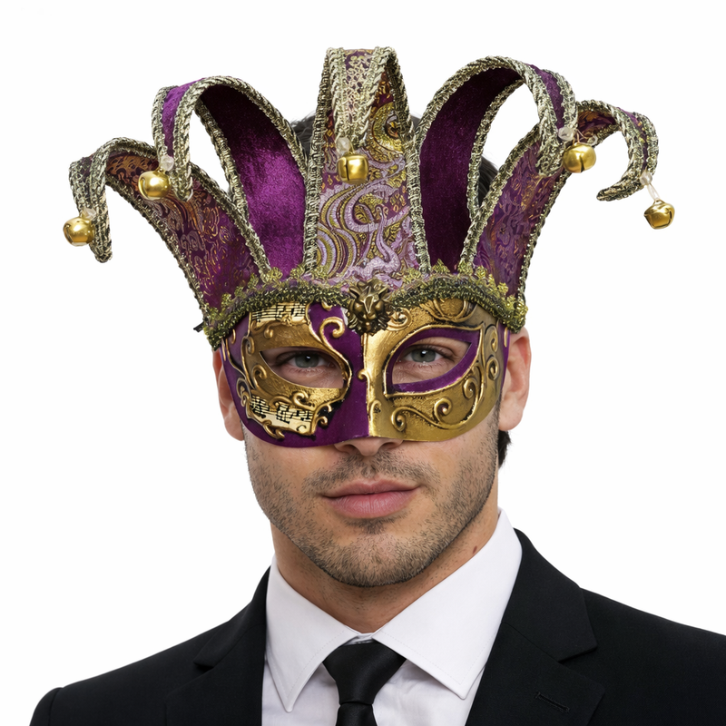 Jester Masks: Jester Masks - Venetian Joker Masquerade Mask