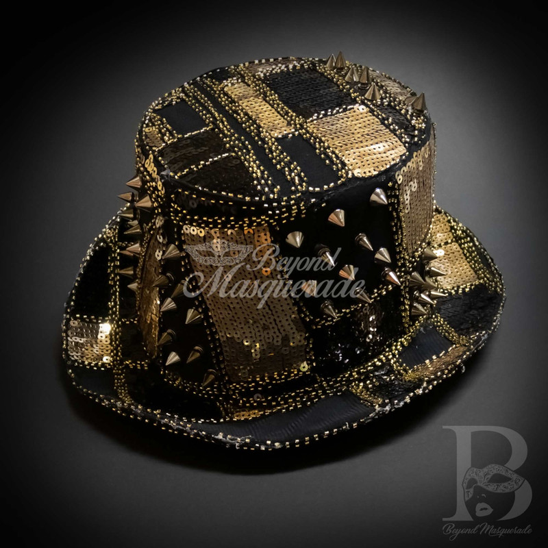 Beyond Masquerade Steampunk Costume Top Hat Silver Burning Man Accessories