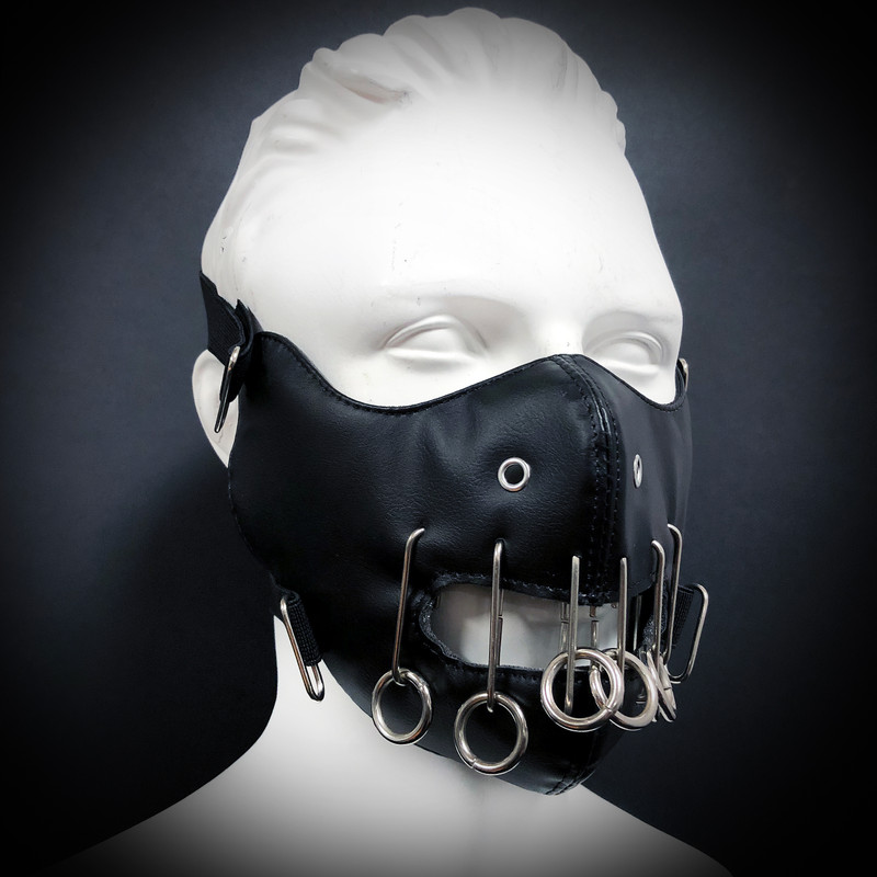 Mouth Masks. Leather mouth mask, leather bdsm harness, mouth cover.