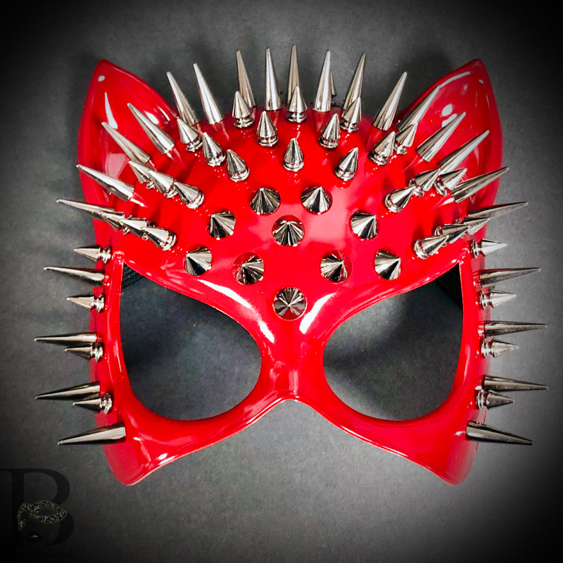 Red Cat Costume Masquerade Mask Cosplay Halloween FREE SHIP