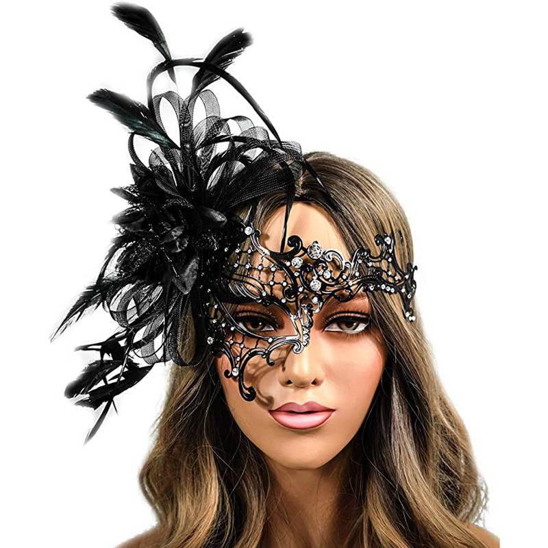 black feather masquerade mask black feather masquerade mask