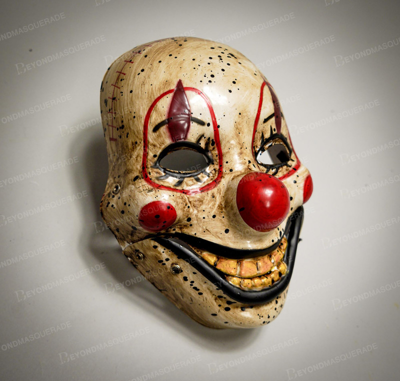 Creepy Clown Face Mask, Halloween Masquerade Mask, Fun Face Mask, Clown Smile Mask, Scary Halloween Mask, Adult Mask, Kids Mask, Creepy Mask