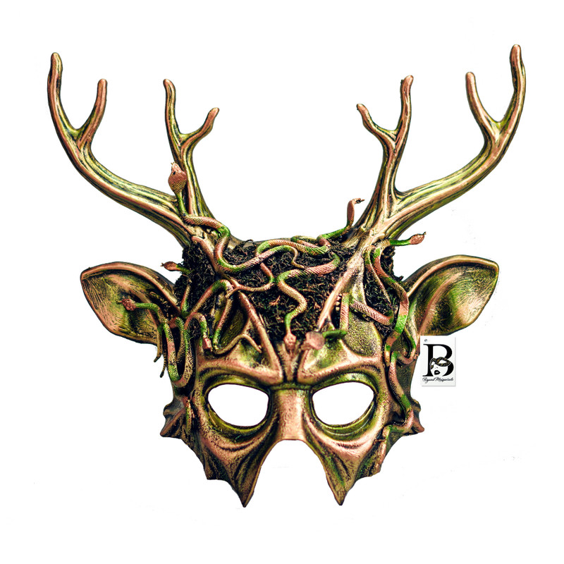 Deer horns headband masquerade mask, medusa costume headband, horns headdress headband masquerade mask