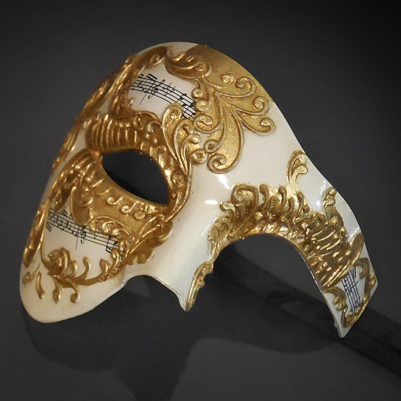 Gold Masquerade Masks Couples Baphomet Goat Demon | Masquerade Store