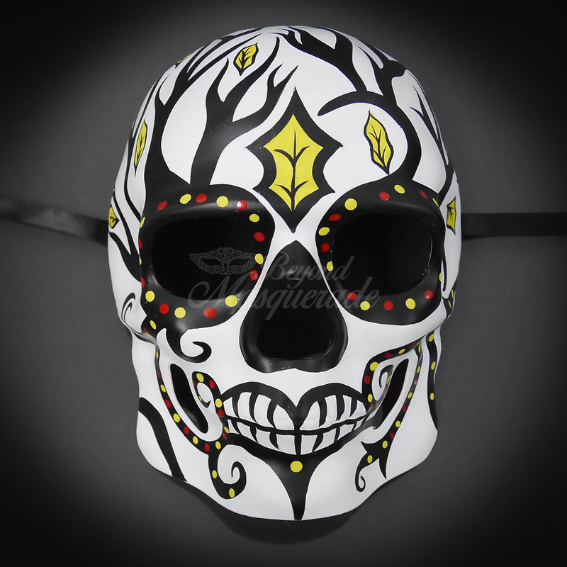 Day of the Dead Mask, Dia de los Muertos Mask, Masquerade Mask for Festivals, Halloween, Weddings and Costumes Active