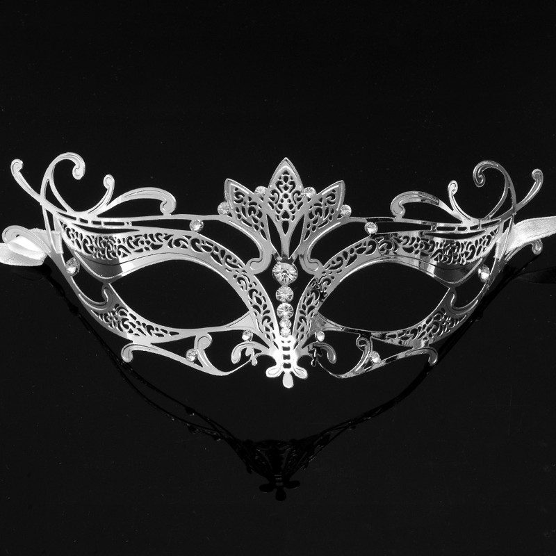 Elegant Silver Filigree Metal Masquerade Mask Elegant Silver Filigree Metal Masquerade Mask