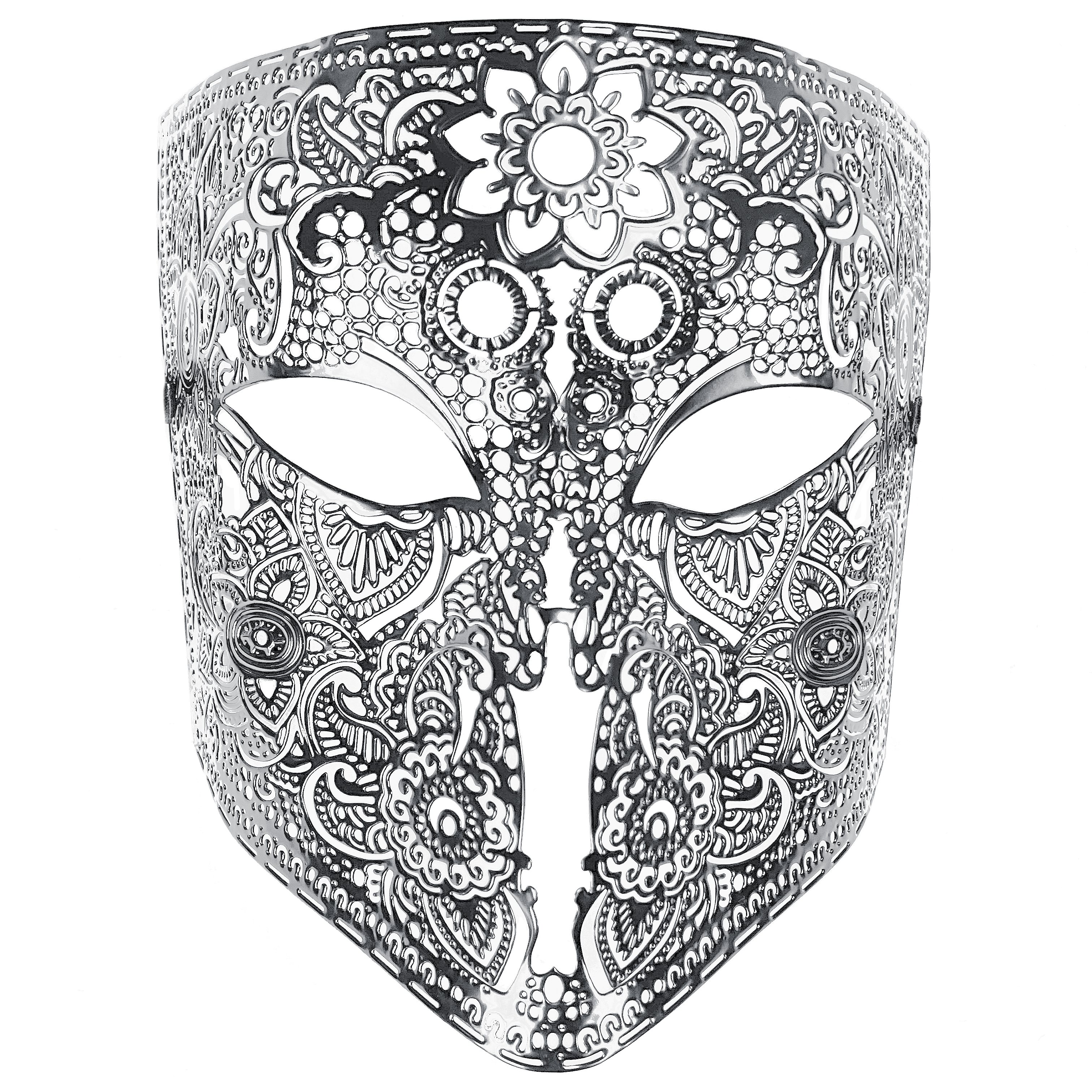 Blank White Full Face Mens Boys Masquerade Mask