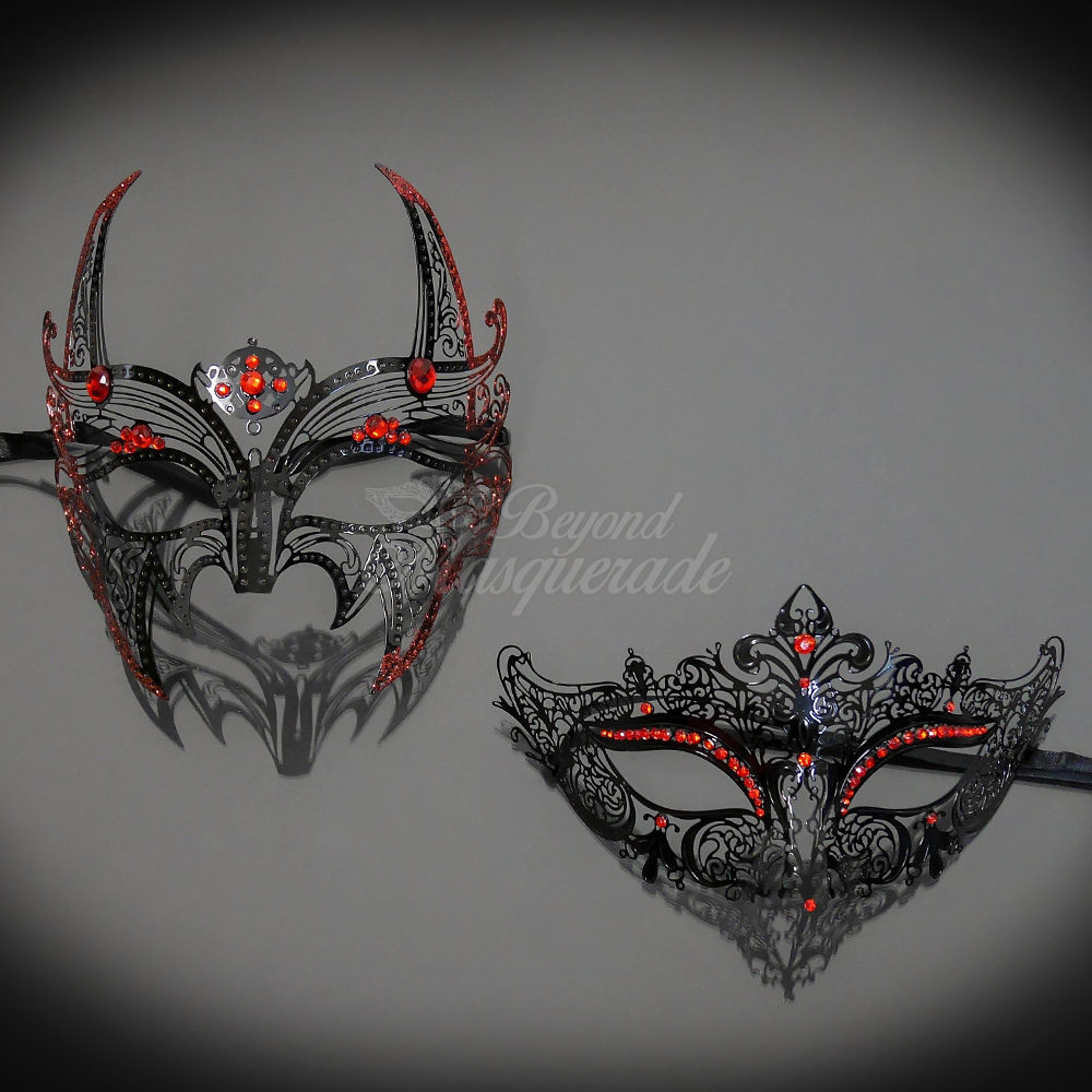 Couple's Masquerade Masks for Men Women by BeyondMasquerade.com