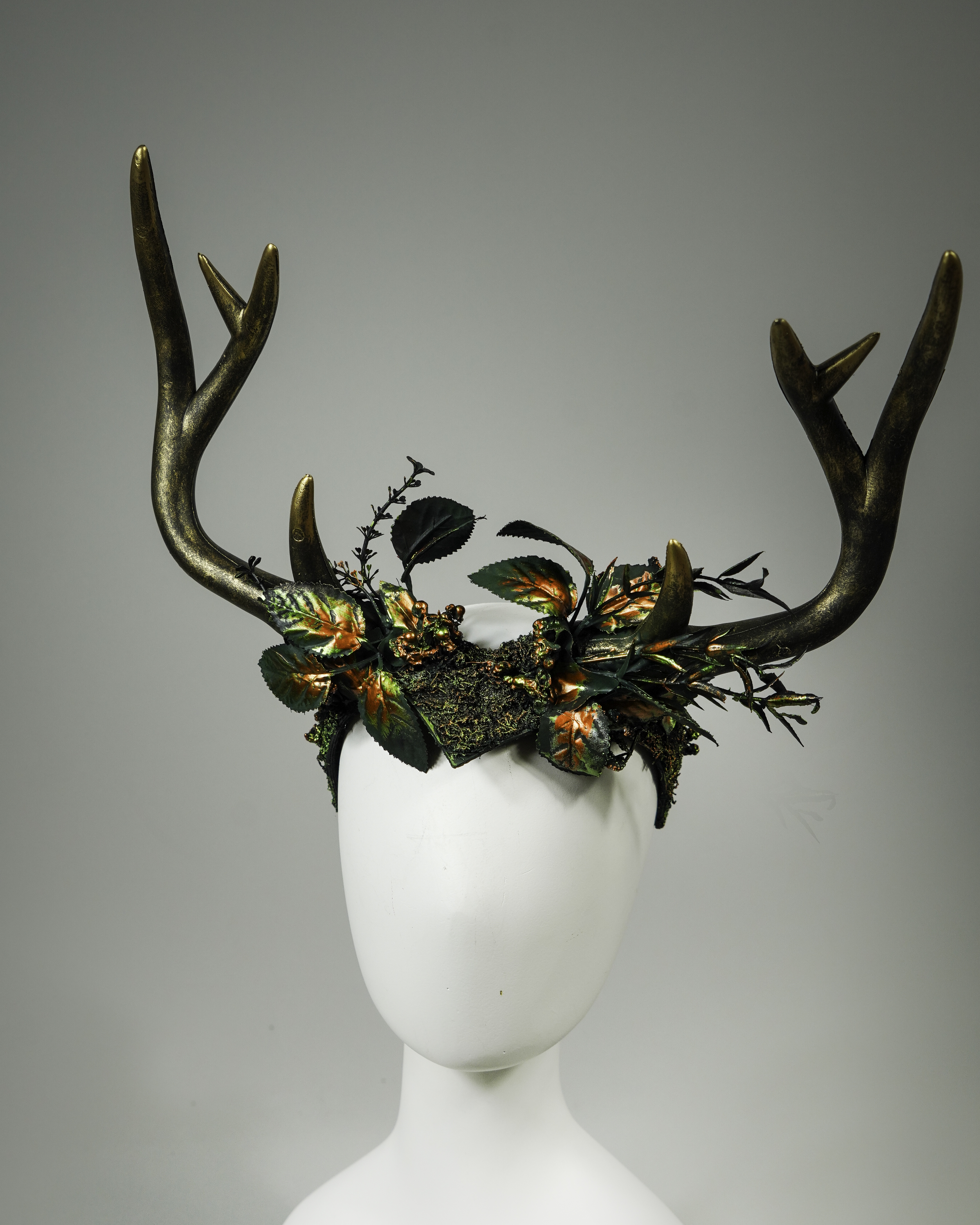 metal antler headband