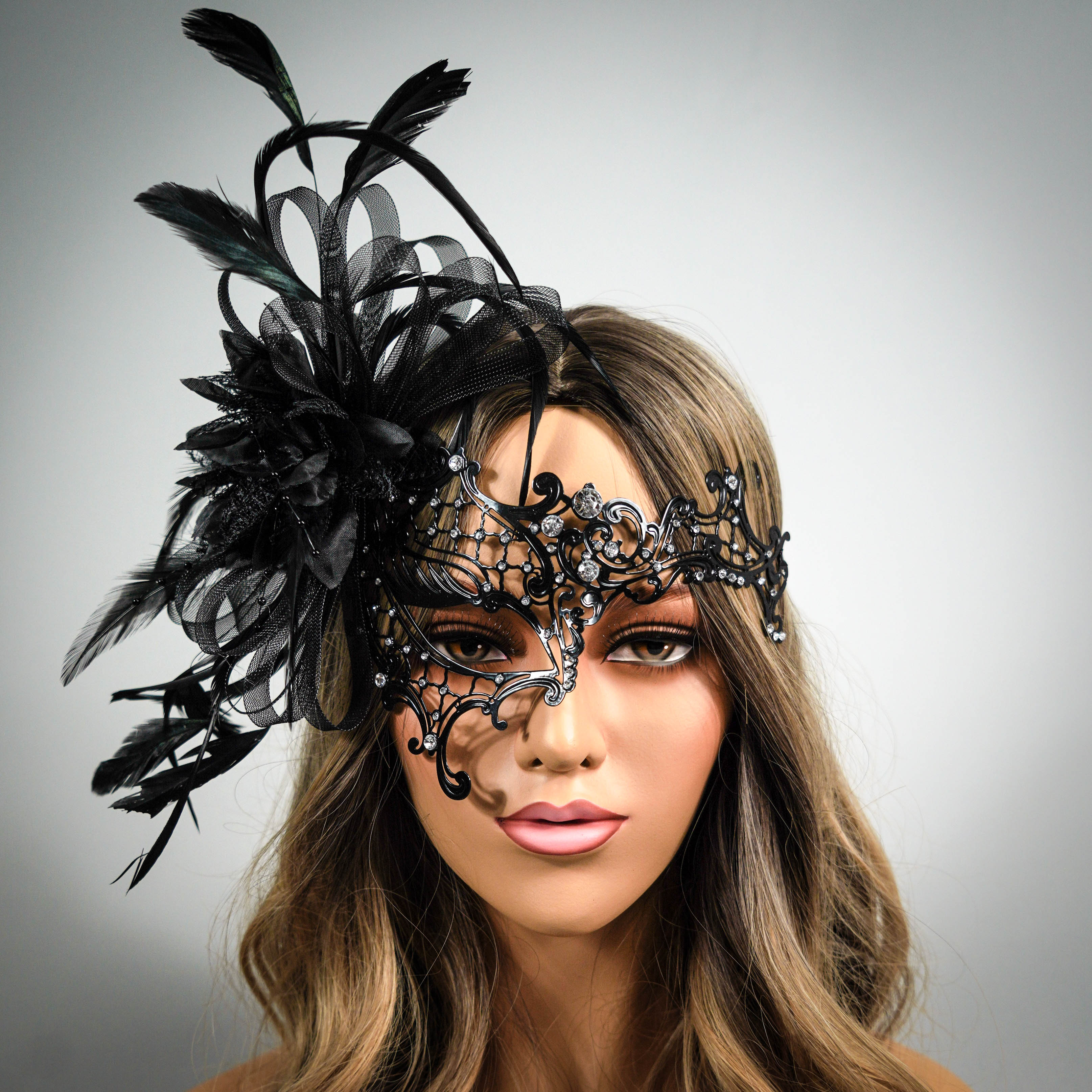 Halloween Costume Masquerade Masks With Feathers Us Free Ship