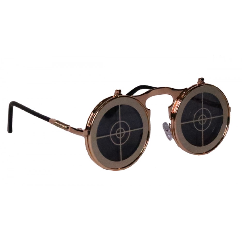 Occhiali da sole Steampunk Flip Up Bullseye Target - Design punk