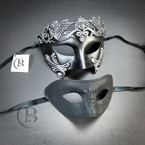 Men's Leather Masks for Halloween Costume Masquerade Masks with