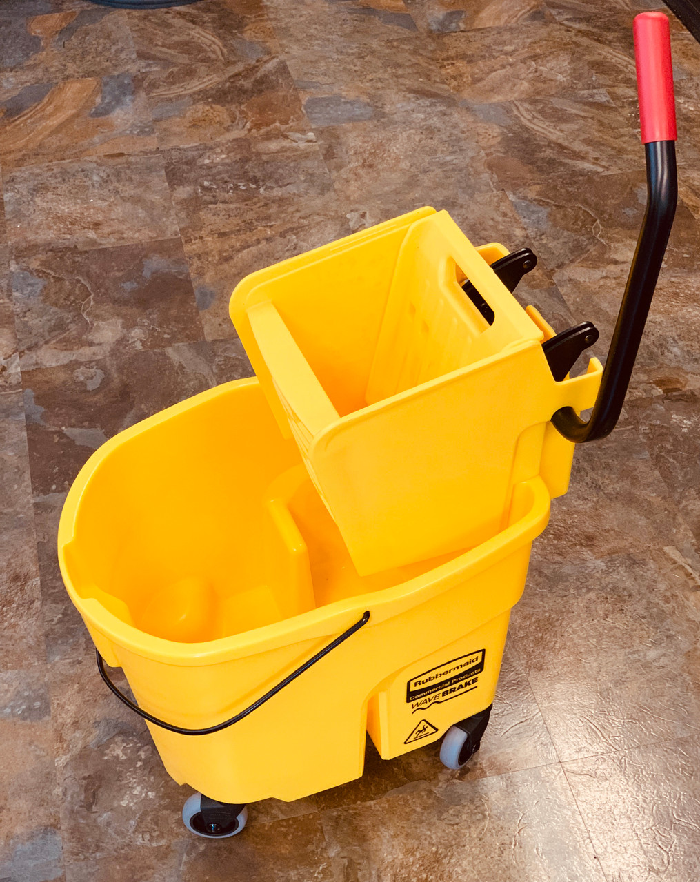 WaveBrake 35 qt. Plastic Mop Bucket with Wringer (2-Pack)