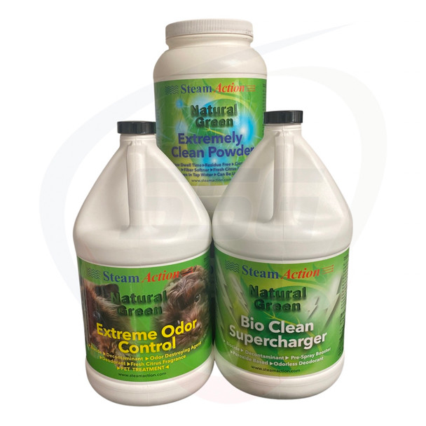 SteamAction Natural Green Carpet Cleaning Package