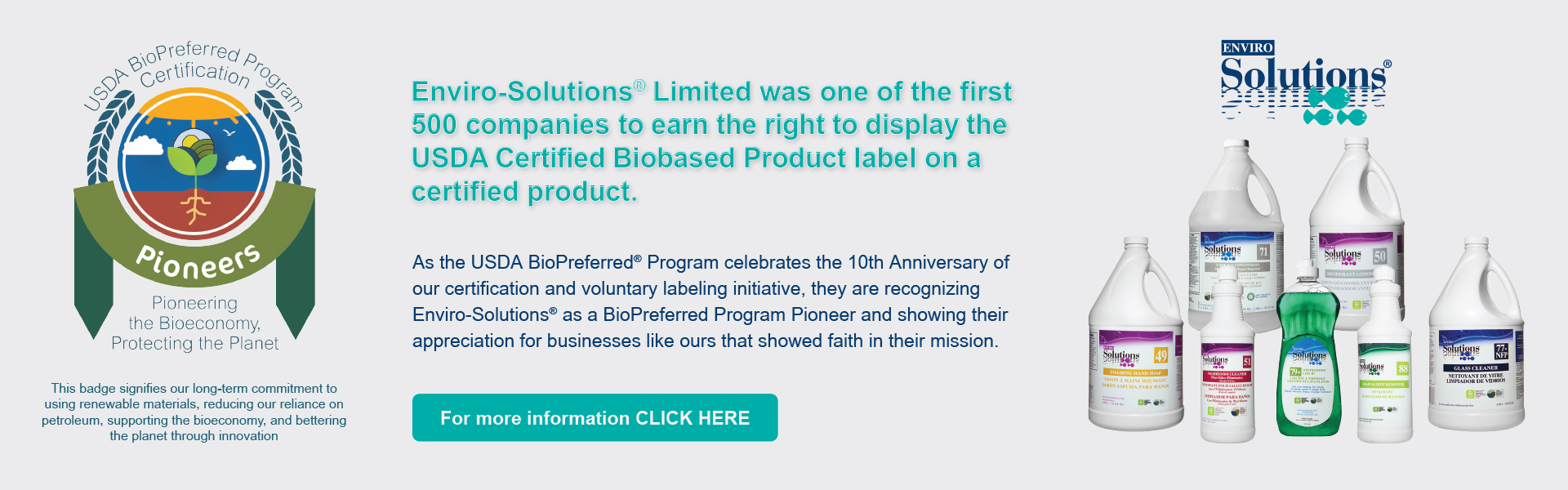 Enviro-Solutions USDA Certified Biobased Product