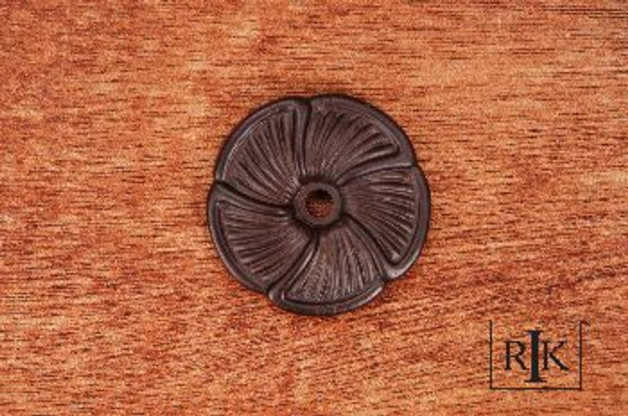 Rki 1 1 2 Daisy Cabinet Knob Backplate Oil Rubbed Bronze