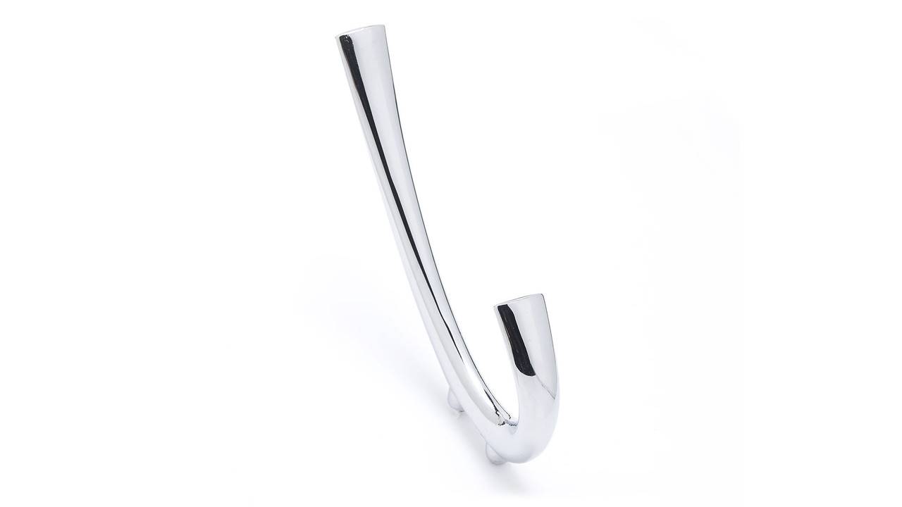 Richelieu BP849120140 5 Contemporary Curved Double Wall Hook - Chrome