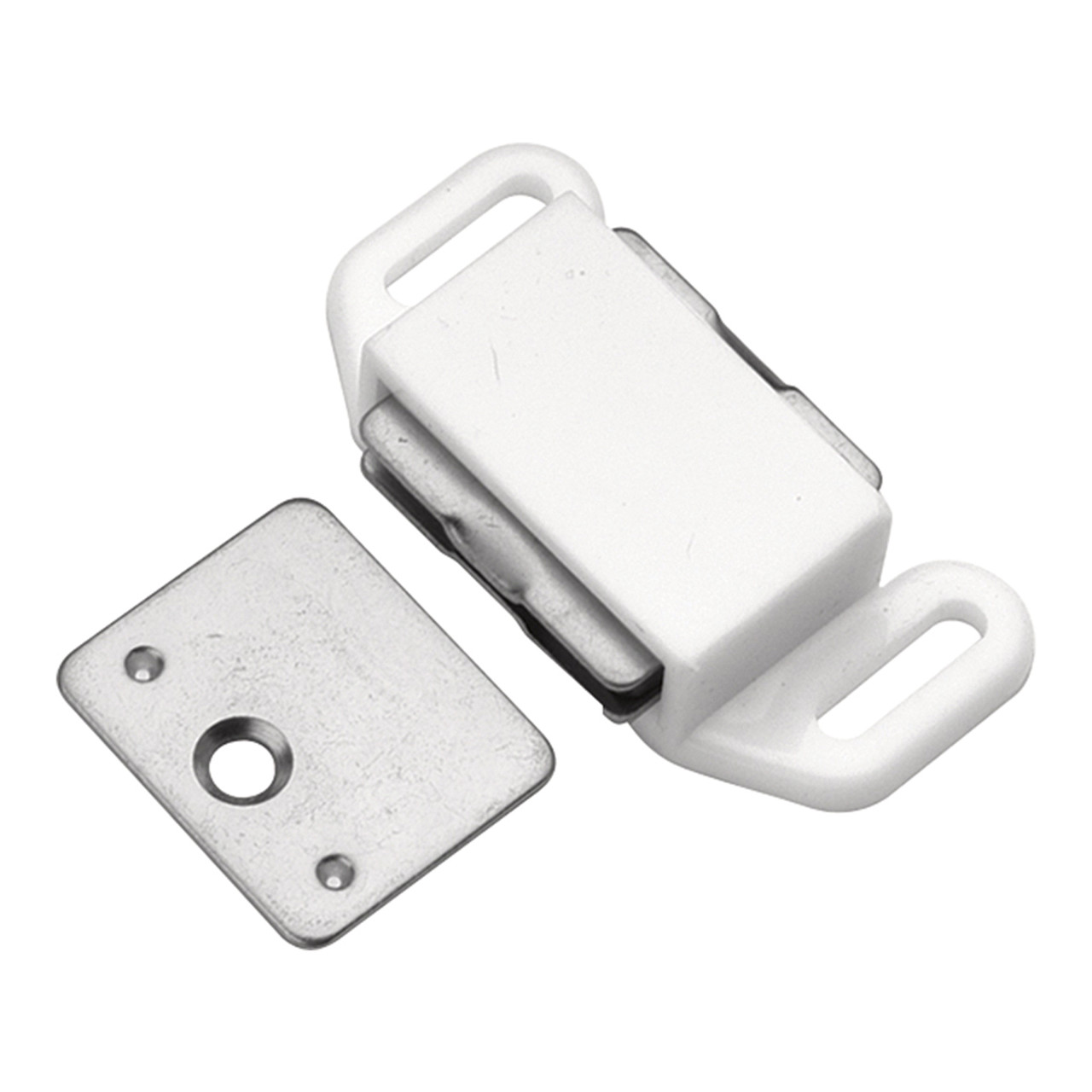 4 Pcs Cabinet Cupboard Door Magnetic White Silver Tone Latch Catch