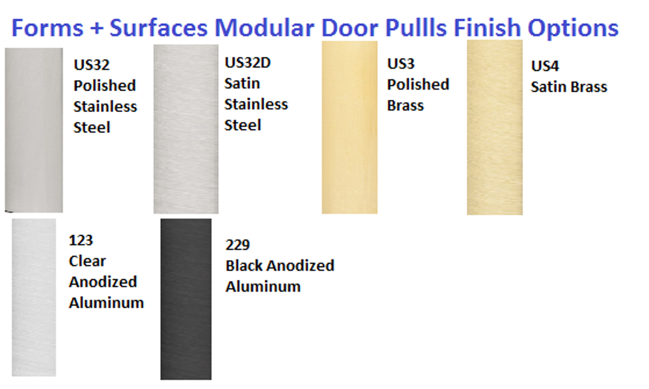 Forms+Surfaces DP6112 Series 18" cc Modular Door Pull