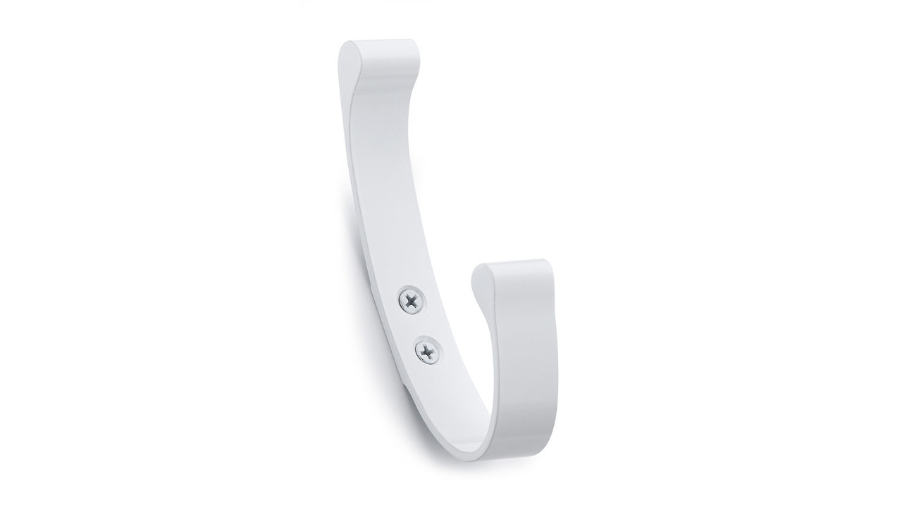 Richelieu NH01320030 5 Contemporary Double Wall Hook - White