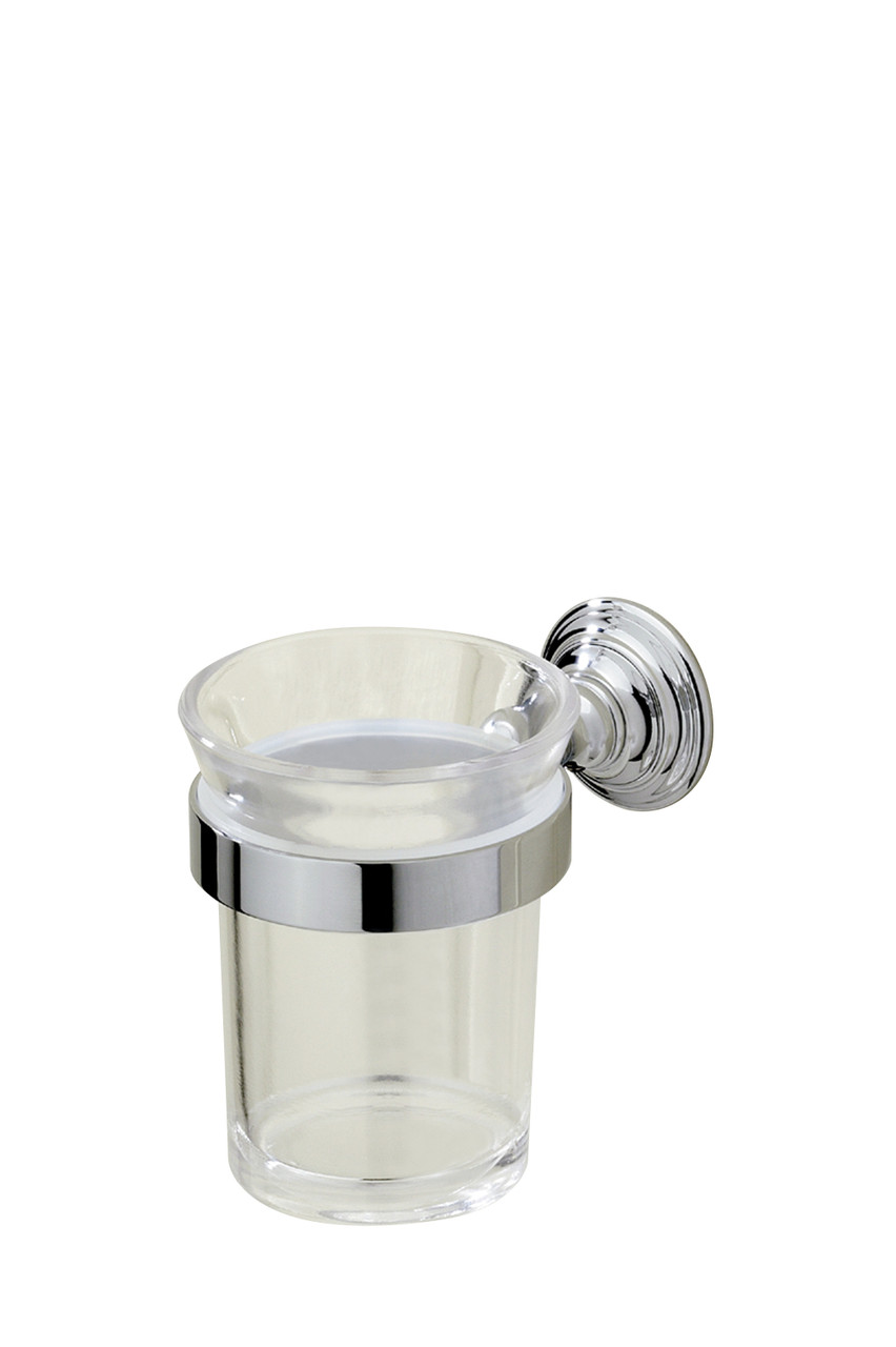 Glass Tumbler with Holder | 8500 Series Polished Stainless Steel