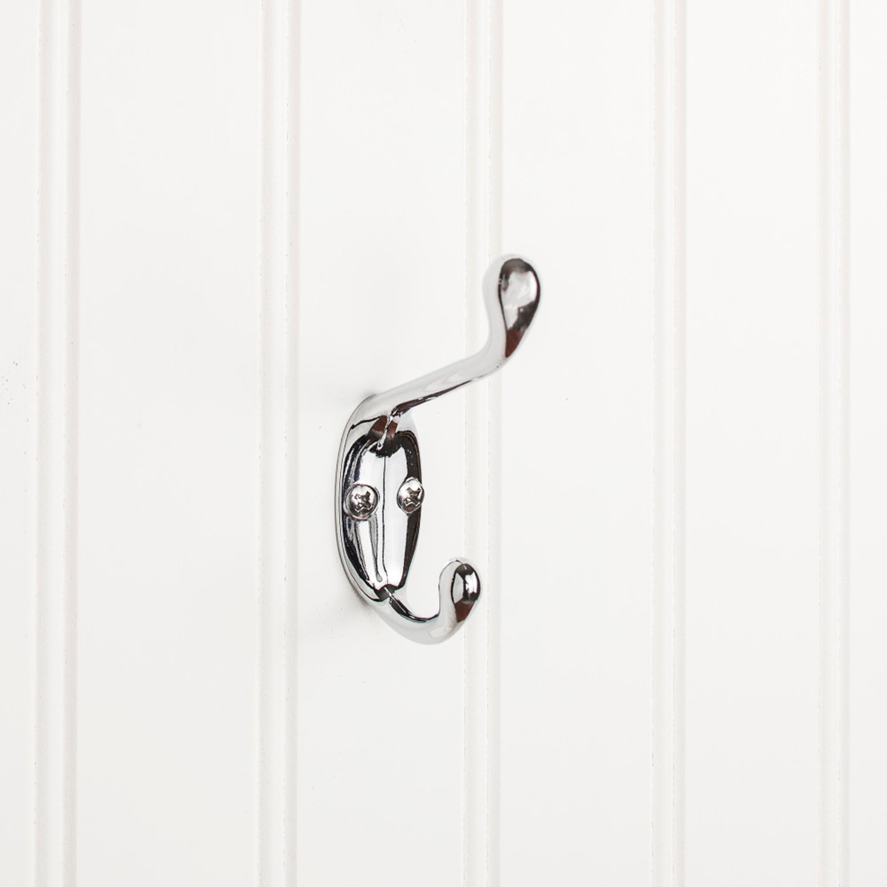 Elements YD40-337PC: 3-3/8 Double Wall Hook - Polished Chrome