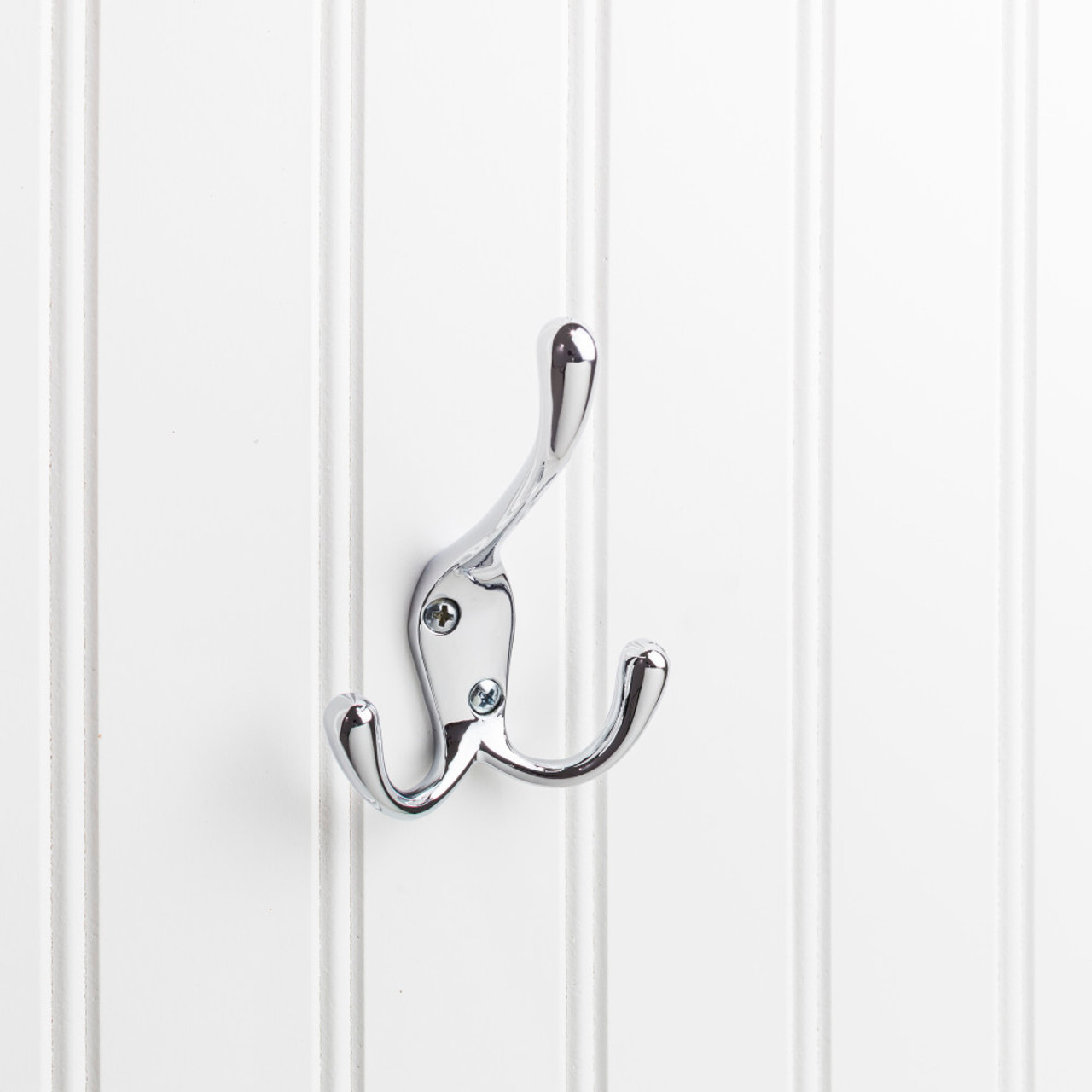 Elements YT40-400PC: 4 Triple Wall Hook - Polished Chrome