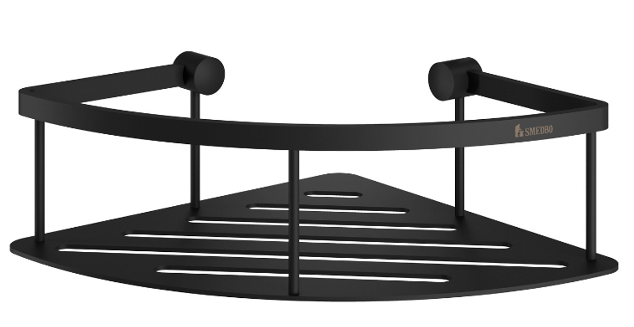 Smedbo Sideline Shower Basket for Riser Rail Matte Black