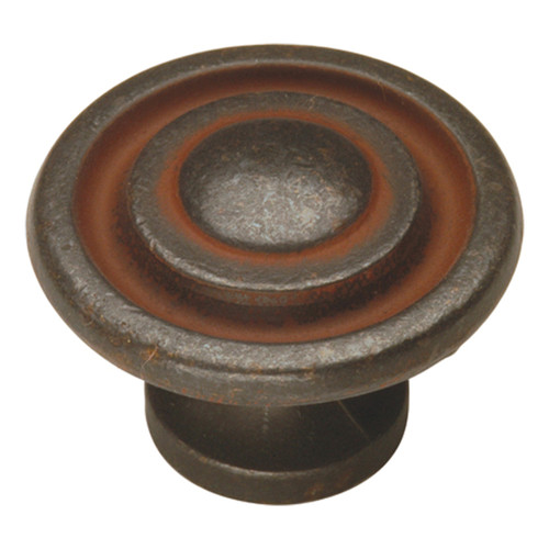 Hickory P2011-RI: 1-3/8" Manchester Cabinet Knob - Rustic Iron