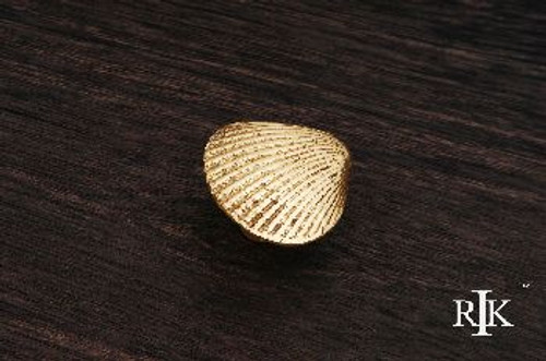 RKI CK-216: 1-3/8" Shell Cabinet Knob - Polished Brass