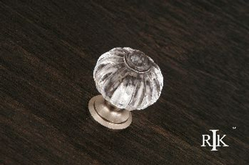 RKI CK-1AC-P: 1-1/4" Acrylic Flower Cabinet Knob - Pewter