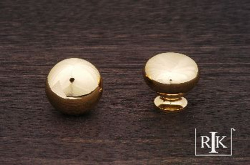 RKI CK-1117-B: 1-1/4" Mushroom Cabinet Knob - Polished Brass