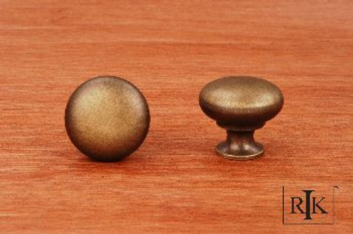 RKI CK-1118-AE: 1-1/4" Thin Mushroom Cabinet Knob - Antique English