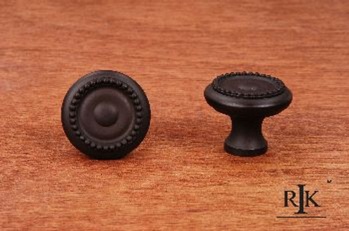 RKI CK-2222-RB: 1-1/4" Beaded Cabinet Knob w/Tip - Oil Rubbed Bronze
